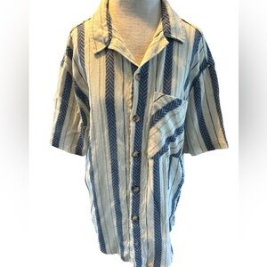 Rocqerx Men’s Linen Button Up Shirt